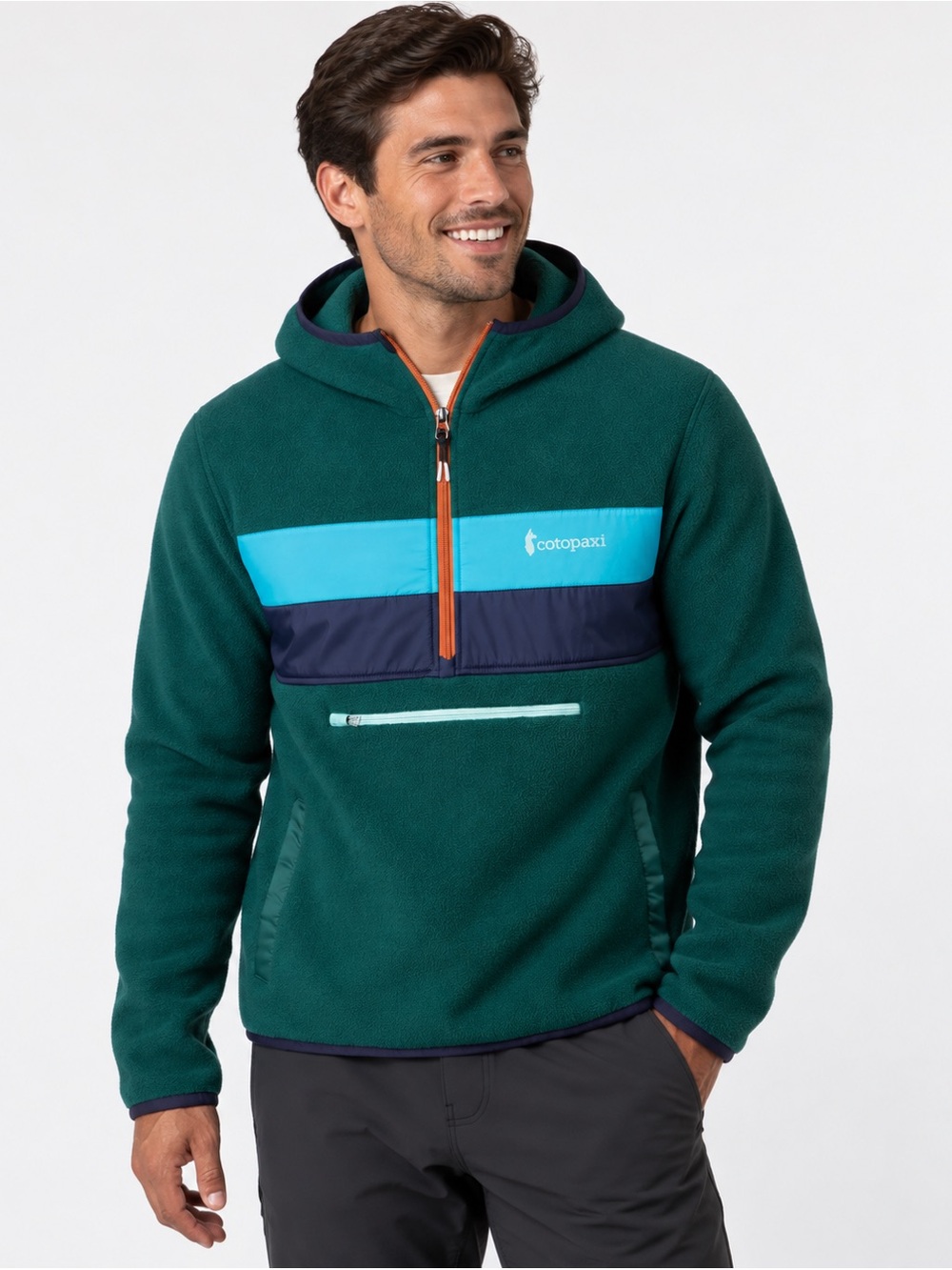 Cotopaxi Teca Fleece Hooded Half-Zip in Edamame